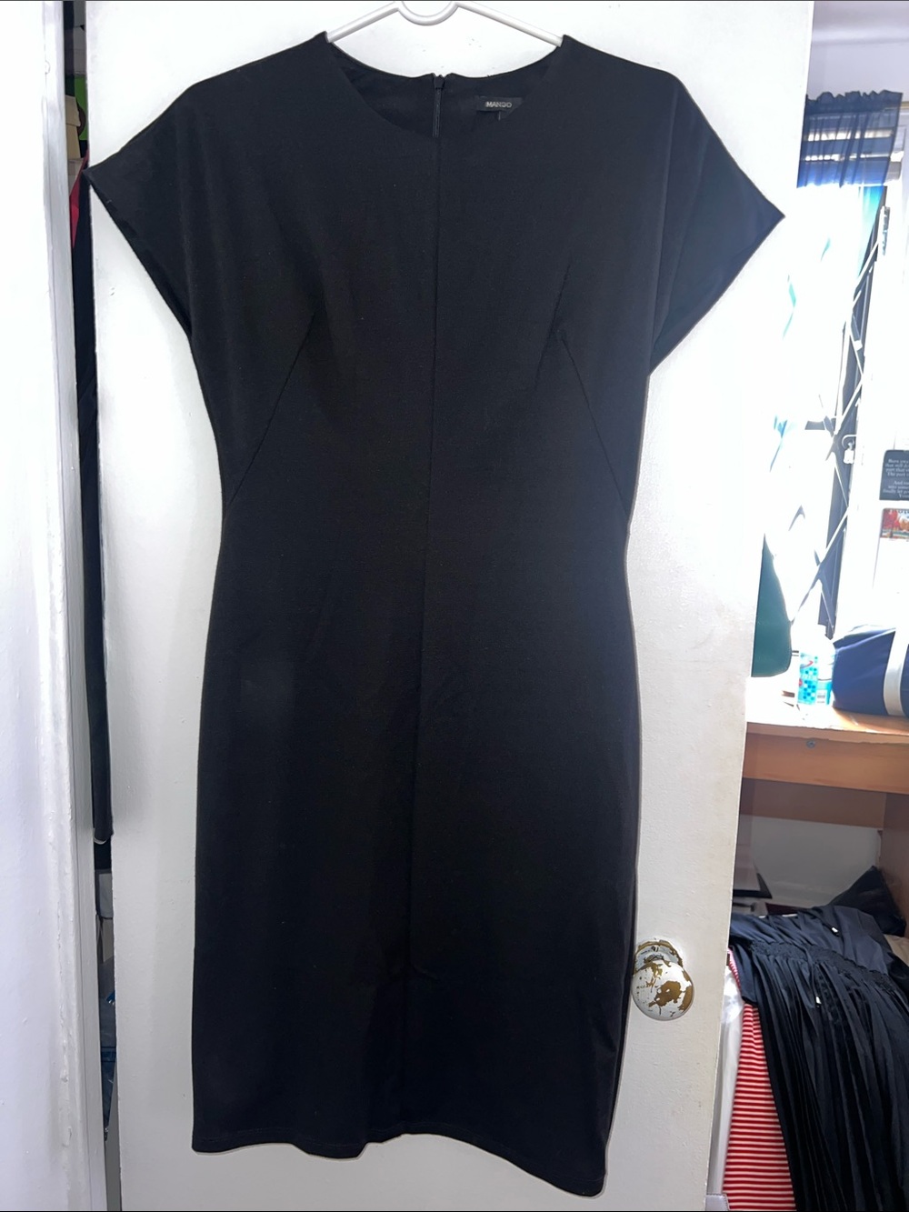 Mango Black Midi Sheath Dress